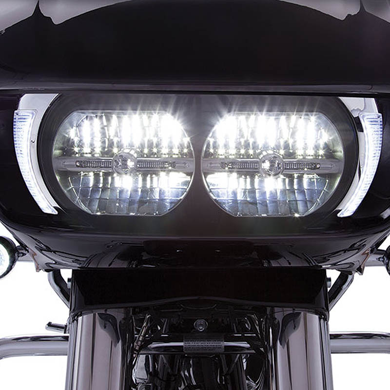 【CIRO】 Fang LEDヘッドライトベゼル　クローム 2015～ FLTRU、FLTRX、FLTRXS C45250｜ワールドモーターライフ
