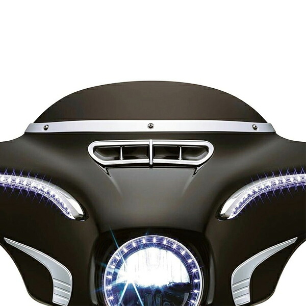 【クリアキン】 ウインドシールドトリム・クローム 2014～2023 FLHT、FLHTX、FLHTCUTG 1387｜ワールドモーターライフ