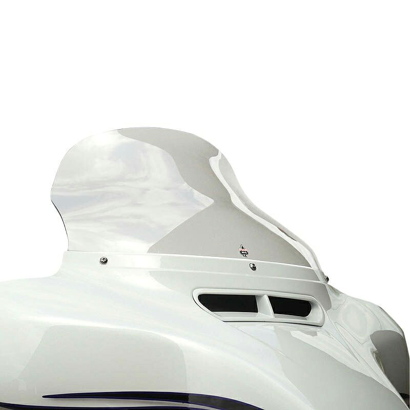 【クロック ワークス】フレアウインドシールド 10.5インチ クリア 2014～2023 FLHT、FLHX 2310-0682｜ワールドモーターライフ