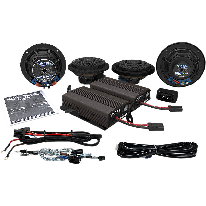 【ワイルド ボア オーディオ】4405-0545 600W 4chアンプ スピーカーキット 2014～2023 FLHTKSE
