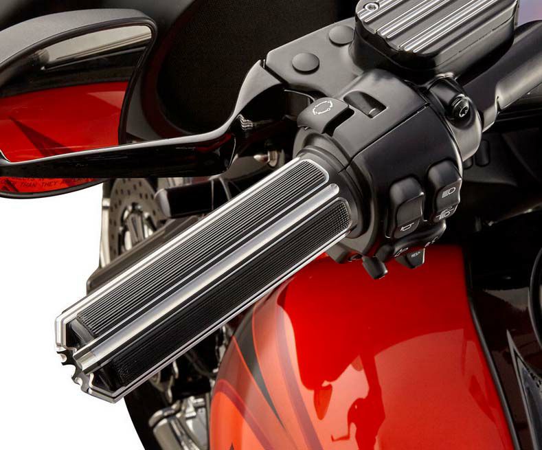 ハーレー用 【アレンネス】10Guage Series NESS-TECH グリップ ブラック ケーブルスロットル車 07-124 スポーツスター ダイナ ソフテイル