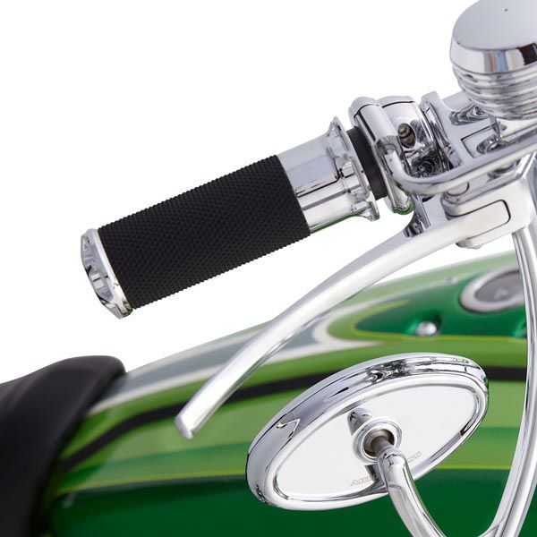 ハーレー用 【アレンネス】Beveled Fusion グリップ クローム ケーブルスロットル車 07-330 スポーツスター ダイナ ソフテイル