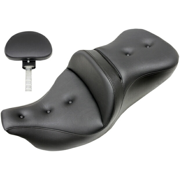 【Saddlemen】ロードソファ PT 2UPシート バックレスト付 2008~ ツーリング 0801-1241|ワールドモーターライフ
