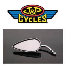 【J&P Cycles】ティアドロップ・ミラー　クローム