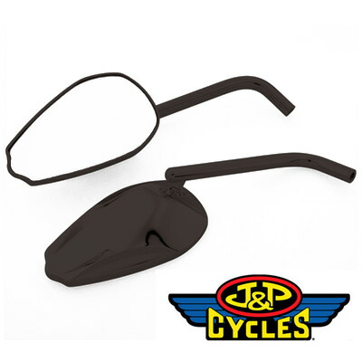 【J&P Cycles】スラントミラー　ブラック