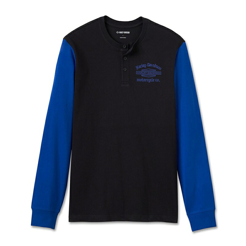 ハーレーダビッドソン メンズ オールドイングリッシュスタックバー\u0026シールドヘンリーTシャツ_96022-25VM