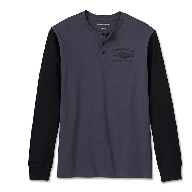 ハーレーダビッドソン メンズ オールドイングリッシュスタックバー\u0026シールドヘンリーTシャツ_96021-25VM