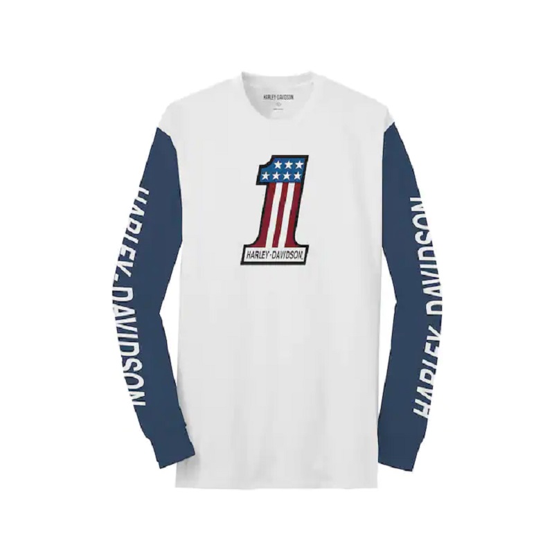 ハーレーダビッドソン メンズ#1カラーブロックTシャツ_99077-22VM