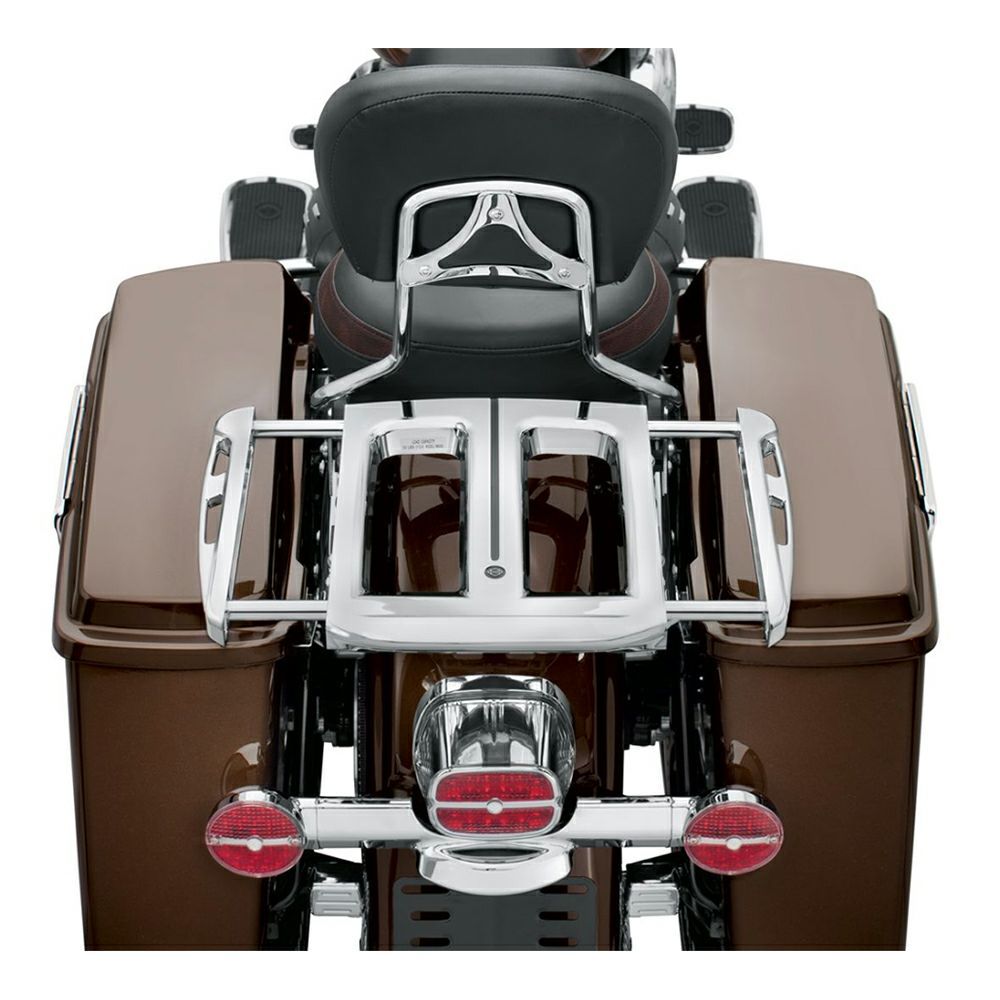 【50300044B】ハーレー純正 アジャスタブル・ツーアップ・ラゲッジラック Adjustable Two-Up Chrome Luggage Rack M8ツーリング&トライク TCツーリング&トライク