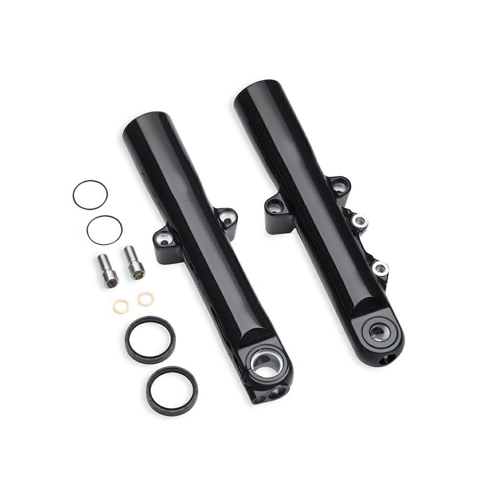 【45500404】ハーレー純正 ロワーフォークスライダー グロスブラック Gloss Black Lower Fork Sliders M8ソフテイル