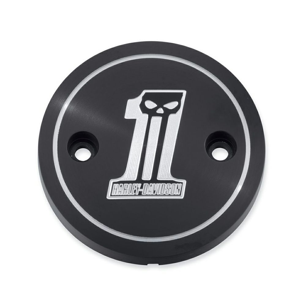 【25700307】ハーレー純正 ダークカスタム・ロゴ・コレクション・エンジントリム メダリオン（左側） Dark Custom Left Side Medallion ストリート