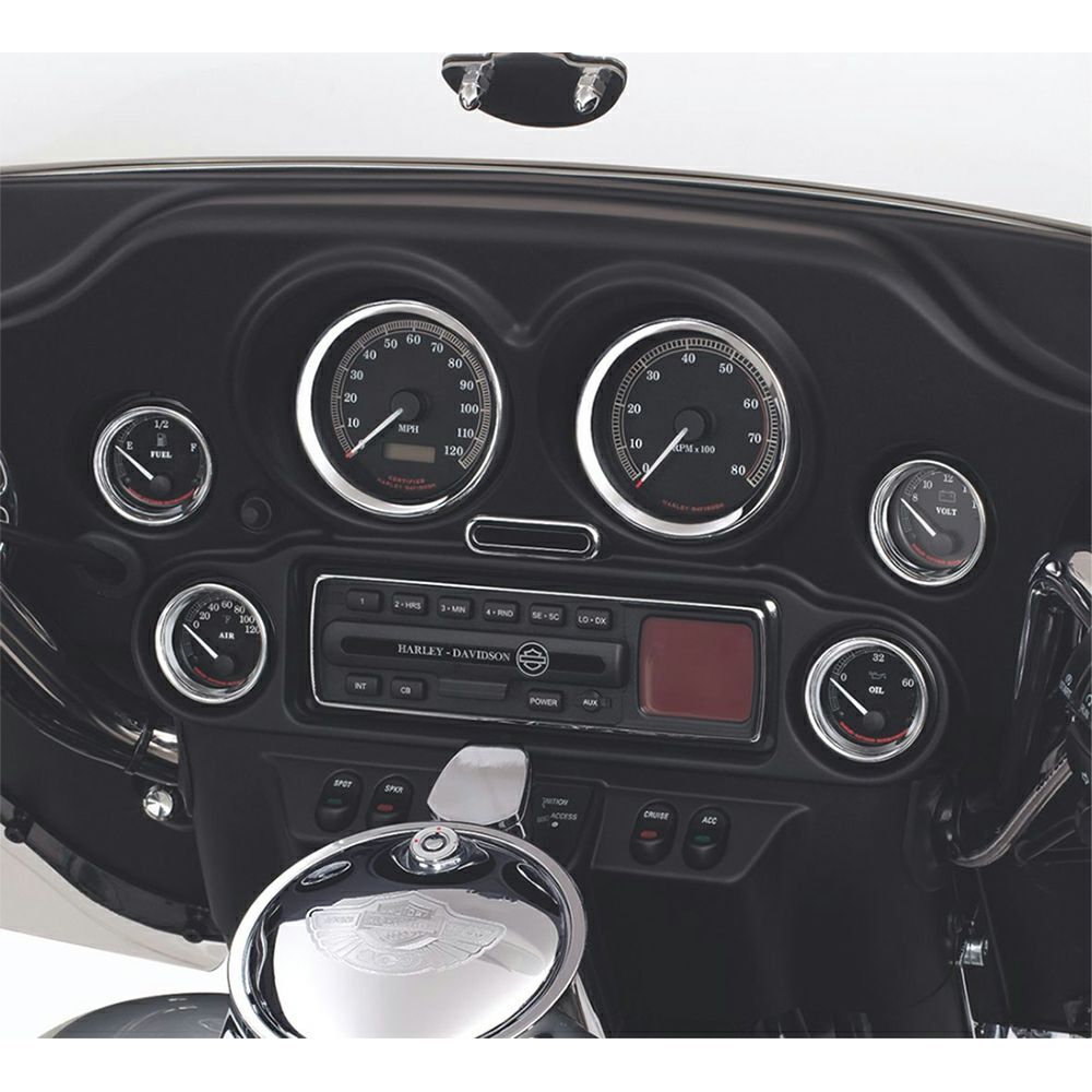 【74550-92T】ハーレー純正 クローム・インストルメントゲージベゼルカバーキット 2インチ 2 in. Gauge Bezel Cover Kit EVOツーリング TCツーリング&トライク
