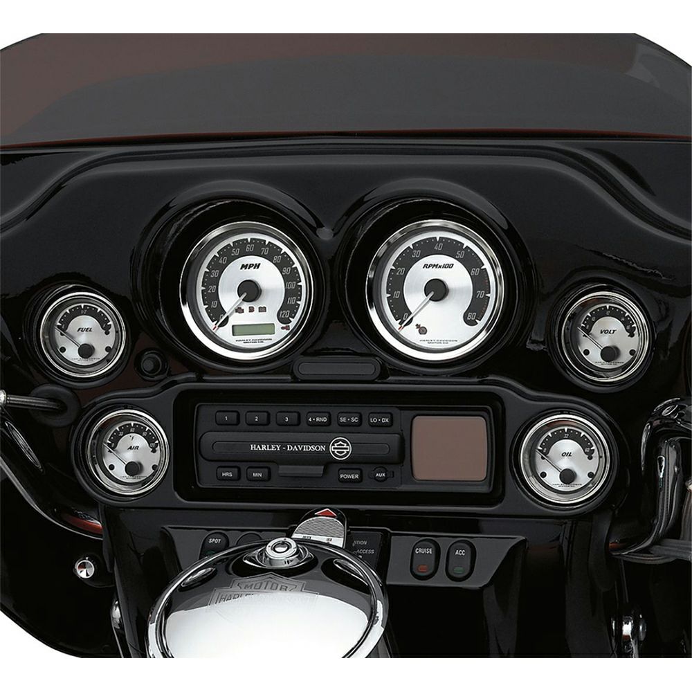【75113-08】ハーレー純正 スパンアルミニウムフェースゲージ Fuel Gauge - Spun Aluminum Face TCツーリング&トライク