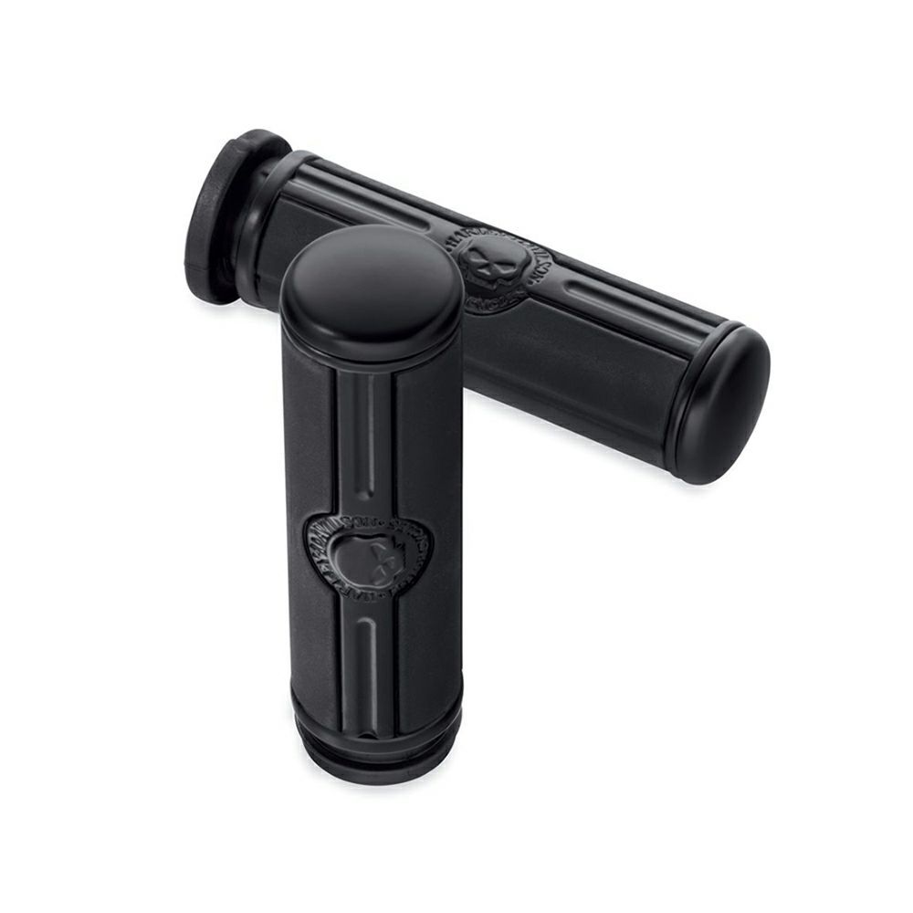 【56100361】ハーレー純正 ウィリーG.・スカル・コレクション ハンドグリップ、ブラック Willie G Skull Hand Grips M8ツーリング&トライク