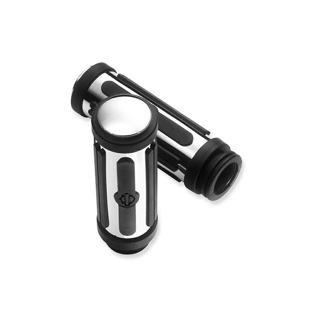 【56246-96A】ハーレー純正 クローム＆ラバー・ハンドグリップ スモール Chrome and Rubber Hand Grips EVOソフテイル EVOツーリング TCツーリング&トライク V-ROD