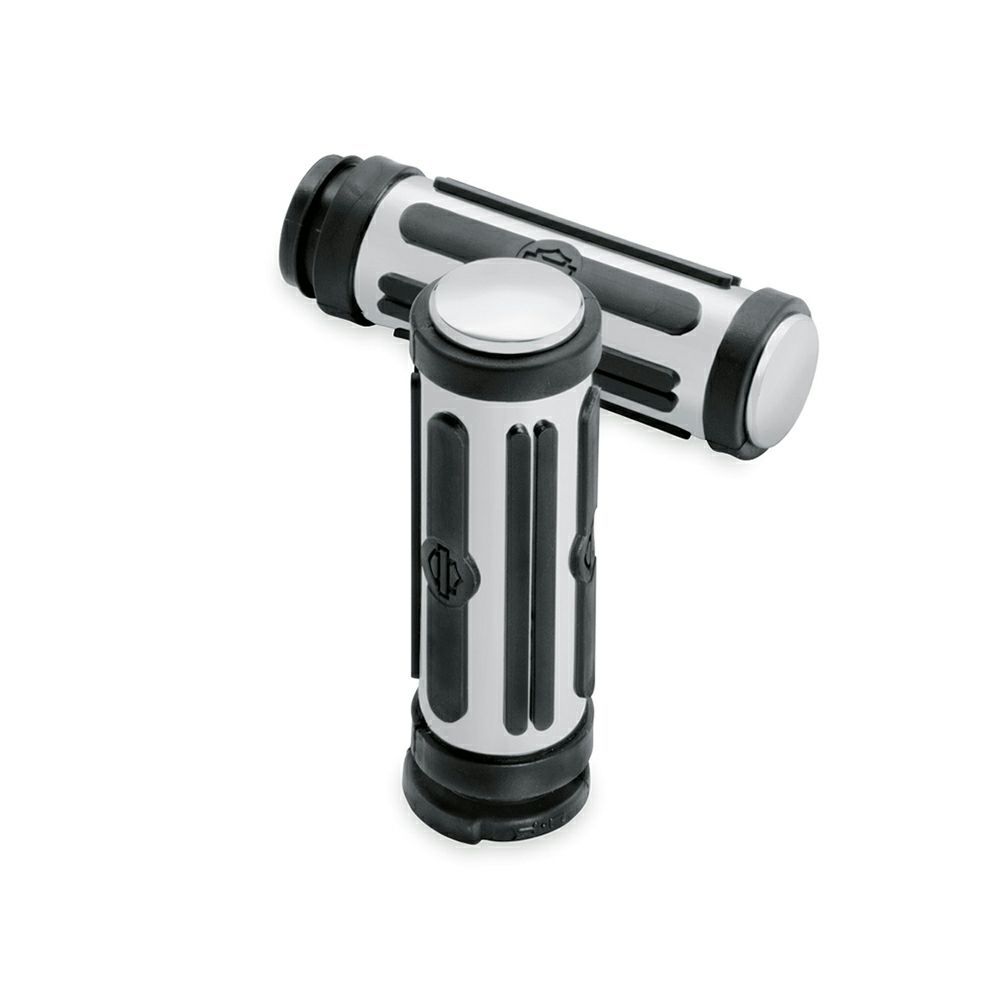 【56263-08】ハーレー純正 クローム＆ラバー・ハンドグリップ ラージ Chrome and Rubber Hand Grips M8ツーリング&トライク