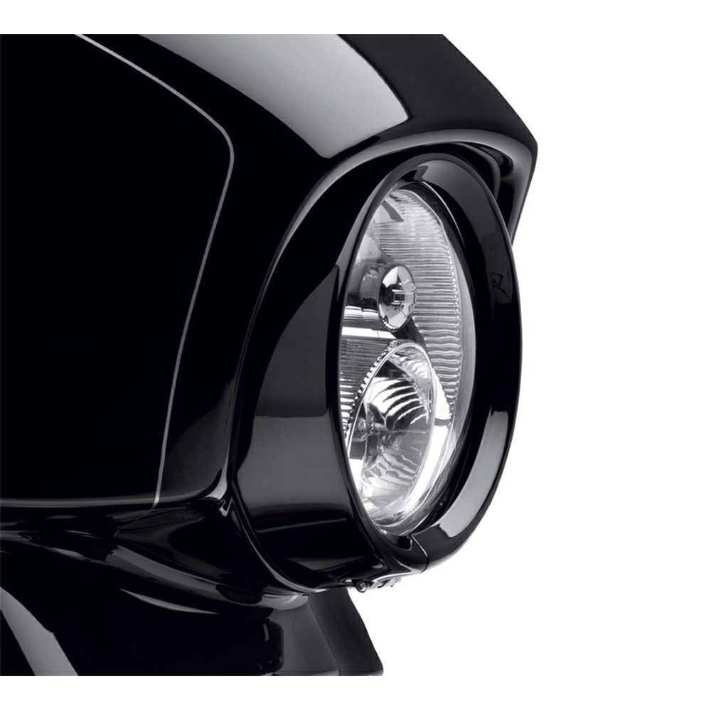【61400294】ハーレー純正 フレンチ・トリムリング・コレクション グロスブラック 7 in. Headlamp Trim Ring EVOツーリング M8ツーリング&トライク TCツーリング&トライク
