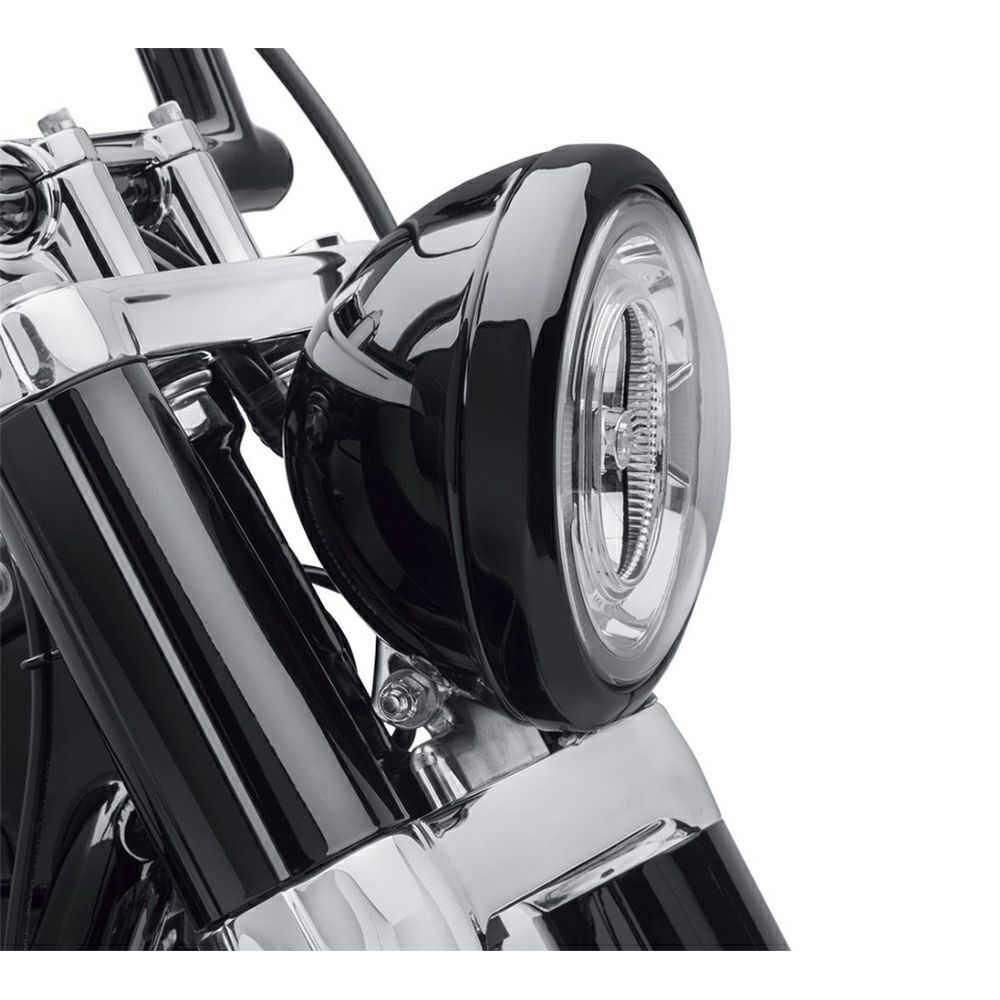 【61400573】ハーレー純正 ヘッドライトトリムリング グロスブラック 7 in. Headlamp Trim Ring M8ソフテイル｜HD-REGO