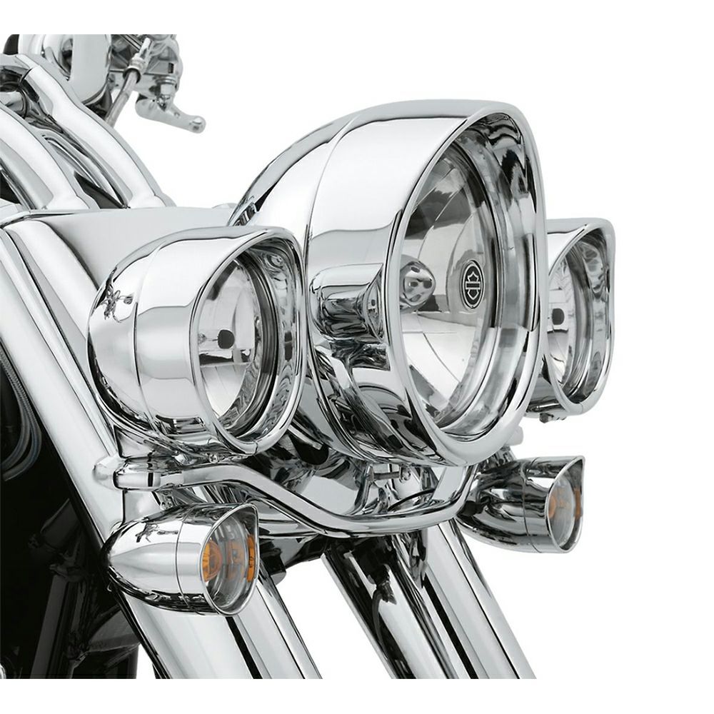 【69734-05】ハーレー純正 バイザースタイル・トリムリング・コレクション Visor Style Headlamp Trim Ring EVOソフテイル M8ツーリング&トライク TCソフテイル TCツーリング&トライク