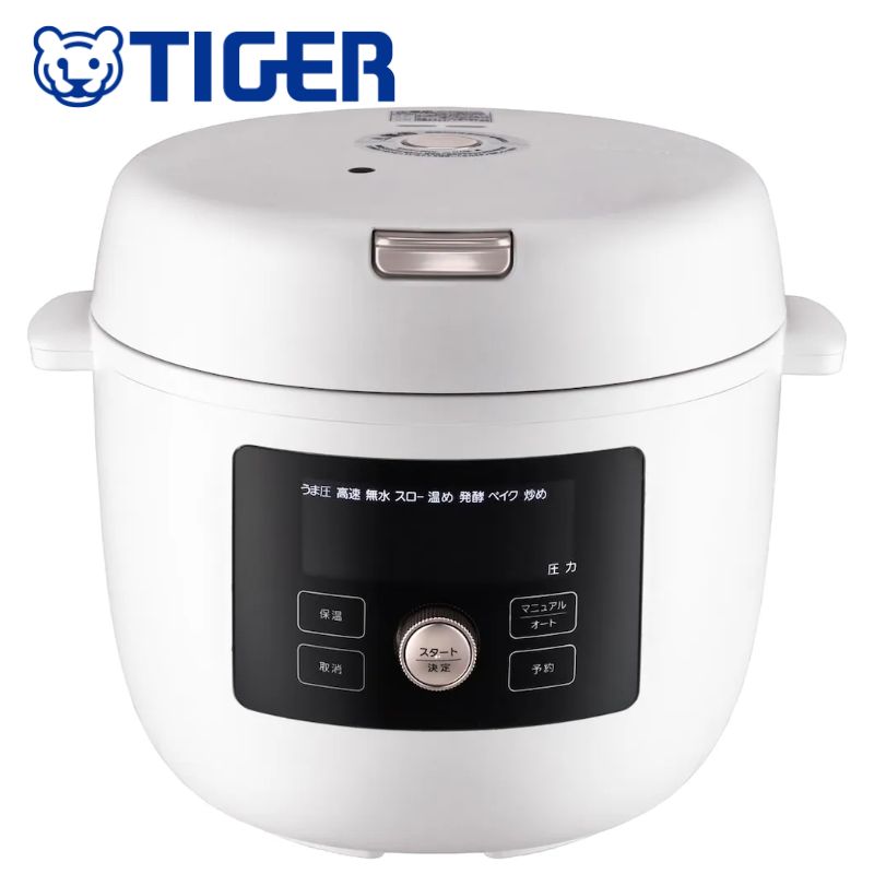 タイガー（TIGER）【COK-B400-WM】電気圧力鍋4.0L　マットホワイト 　■COOKPOT　うま圧調理 　■1台11役　42オートメニュー　レシピブック付き 　■送料無料（北海道・沖縄県・離島は送料が掛かります）