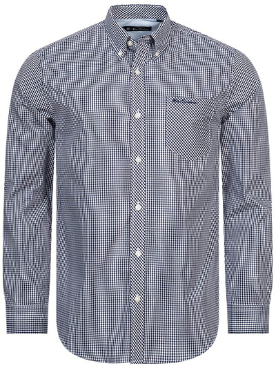 Ben Sherman ベンシャーマン / ギンガムチェックボタンダウンシャツ(0077859) Navy -貨物輸送無料-