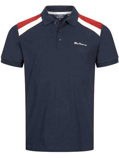 Ben Sherman ベンシャーマン / ショルダーストライプポロシャツ Dark Navy -送料無料-