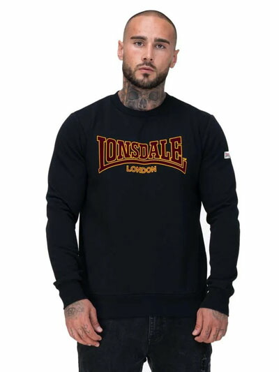 LONSDALE ロンズデール / フロックロゴスウェットシャツ(CLASSIC) Black -貨物輸送無料-
