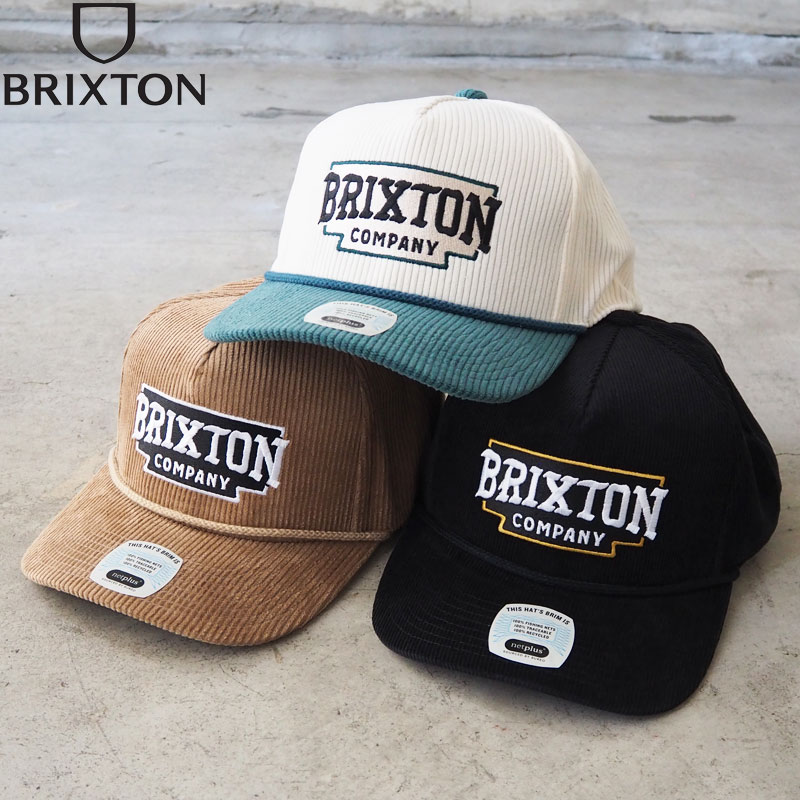 BRIXTON ブリクストン キャップ コーデュロイ PIERSON C NP MP SNPK 11903 メンズ レディース 帽子 ぼうし cap スナップバック サイズ調節可能 ストリート バイカー アメカジ ブラック 黒 ブラウン ホワイト