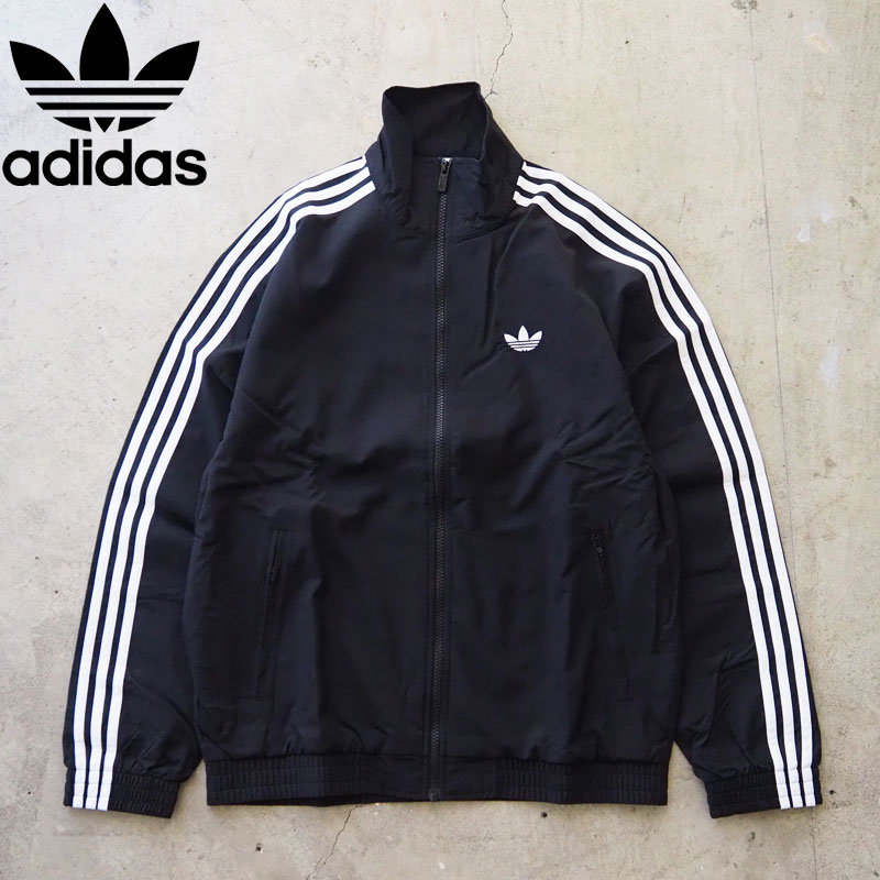 adidas Originals アディダス ジャケット ファイアーバード ウーブン トラックトップ WU458-KE1366 メンズ レディース トラックジャケット ナイロンジャケット 黒 トレフォイルロゴ オリジナルス スリーストライプス 3本ライン XL 2XL｜HEADFOOTmixism