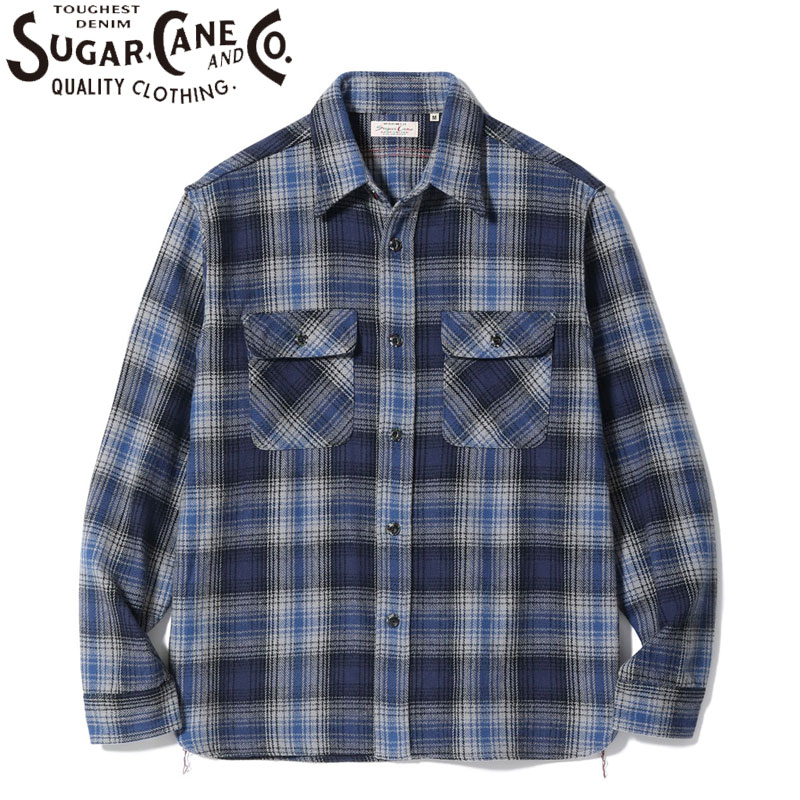 SUGAR CANE シュガーケーン ネルシャツ シャツ FICTION ROMANCE ヘリンボン ツイル チェック ワークシャツ SC29584 メンズ 長袖 長袖シャツ チェック柄 日本製 アメカジ ワーク FIVE BOTHER 東洋エンタープライズ｜HEADFOOTmixism