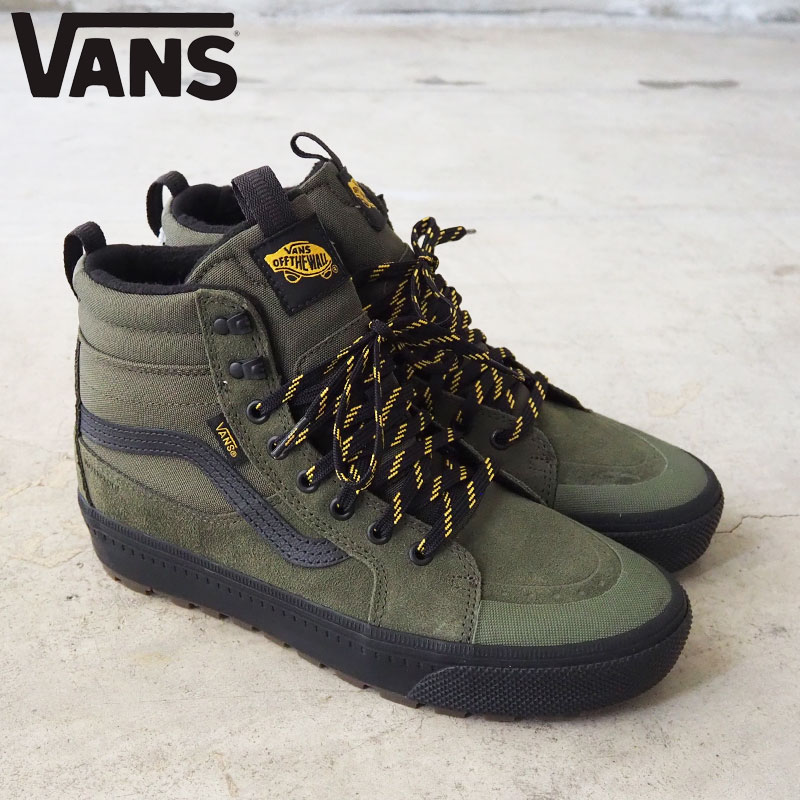 VANS バンズ 滑る ご機嫌 スニーカー メンズ ヴァンズ Mte Sk8-Hi Waterproof insulated VN000DAQ203 ご機嫌とり捨てる シューズ 滑る ご機嫌 靴 お水校正刷り かぶり笠 雨合羽 All-Tracアウトソール スエードクロス 緑であること 緑