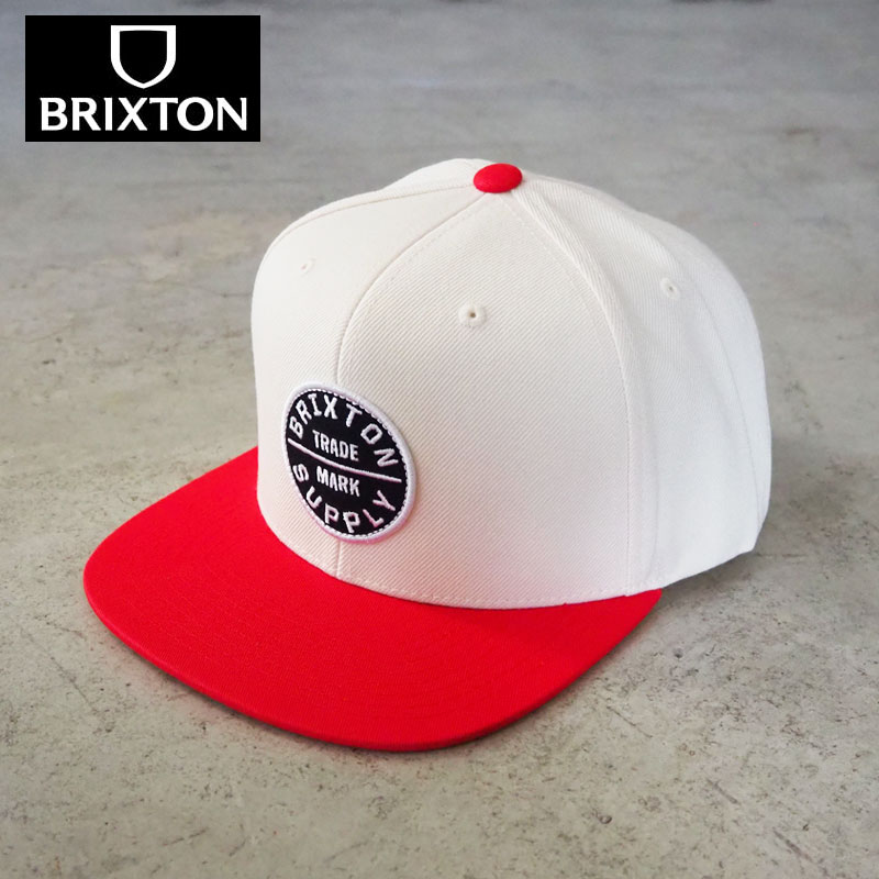 BRIXTON ブリクストン キャップ OATH III 10777-WTCAR メンズ レディース 帽子 ぼうし cap スナップバック サイズ調節可能 ストリート バイカー ホワイト コーラル