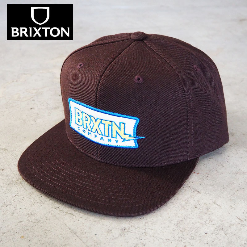 BRIXTON ブリクストン キャップ LIGHTNING MP SNPK 11898-PNCBN メンズ レディース 帽子 ぼうし cap スナップバック サイズ調節可能 ストリート バイカー サーフ アメカジ ブラウン