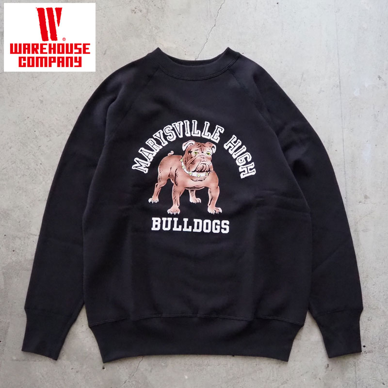 WAREHOUSE \u0026 CO. 御召しもの住み家 調教師 メンズ 409 MARYSVILLE HIGH 汗水 409-MARYSVILLE 日本製 アメカジ 御召しもの住み家 裏起毛 ヴィンテージ 黒いこと 黒