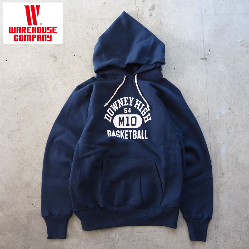 WAREHOUSE \u0026 CO. 御召しもの住みか パーカー メンズ 484 DOWNEY HIGH 流汗 ティーシャツ フーディー 484-downeyhigh 日本製 アメカジ 御召しもの住みか 裏起毛 ヴィンテージ 黒いこと 黒 米国海軍