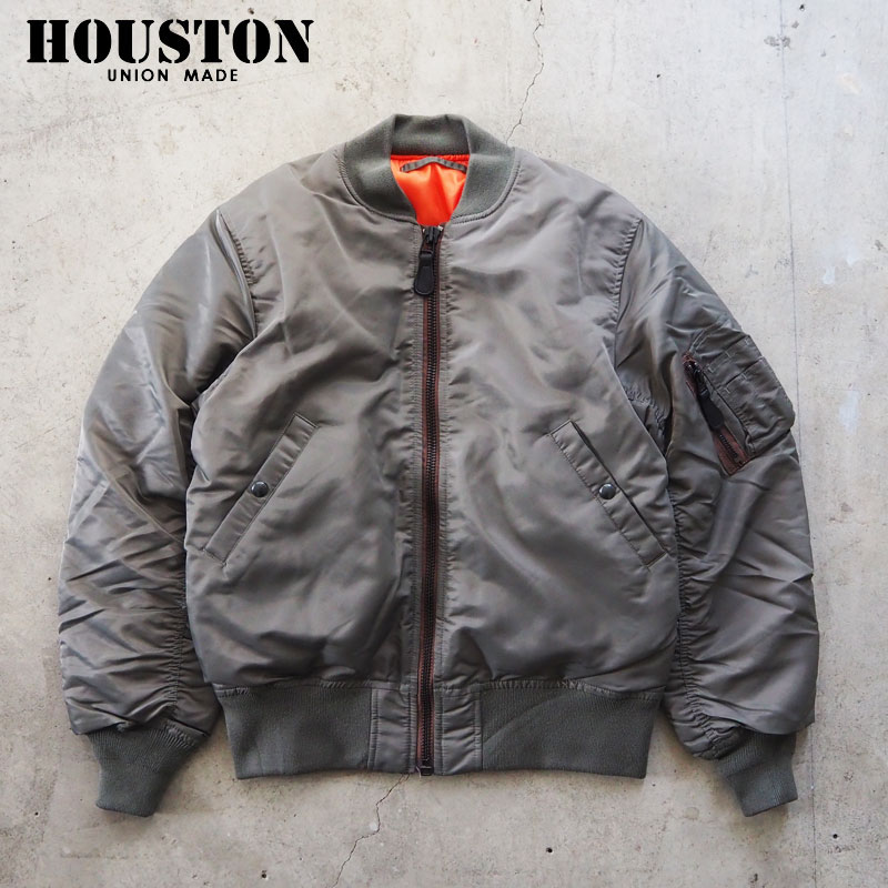HOUSTON ヒューストン 上衣 MA1 メンズ MA-1 飛翔上衣 50316 ミリタリー ミリタリー上衣 アメカジ 表どおり ゆったり 防寒 御勤め着 分かりやすい