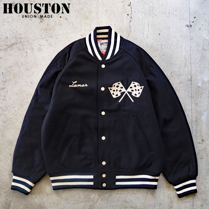 楽天市場】HOUSTON ヒューストン スタジャン MELTON AWARD JACKET FLAG