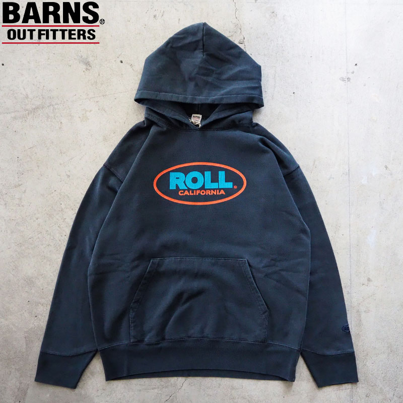 BARNS OUTFITTERS バーンズ パーカー メンズ ROLL アスレチック プルオーバーパーカー BR-25466 スウェット プルオーバー ピグメント ロール アメカジ 長袖 裏起毛 カリフォルニア アウトフィッターズ