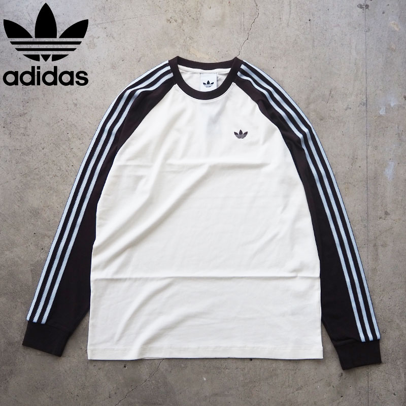 adidas Originals アディダス オリジナルス ロンT ブリットコア カリ 長袖Tシャツ HM061 メンズ レディース 長袖 Tシャツ 袖ライン トレフォイル 三本ライン スリーストライプス アメカジ おしゃれ ワンポイント ロゴ