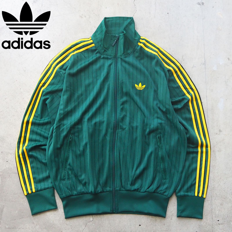 adidas Originals アディダス ジャージ 上 メンズ レディース ファイヤーバード ルーズ ピンストライプ トラックトップ NO935 KD6287 オリジナルス ジャケット ワンポイント 緑 グリーン トレフォイル 三本ライン フルジップ ジップアップ