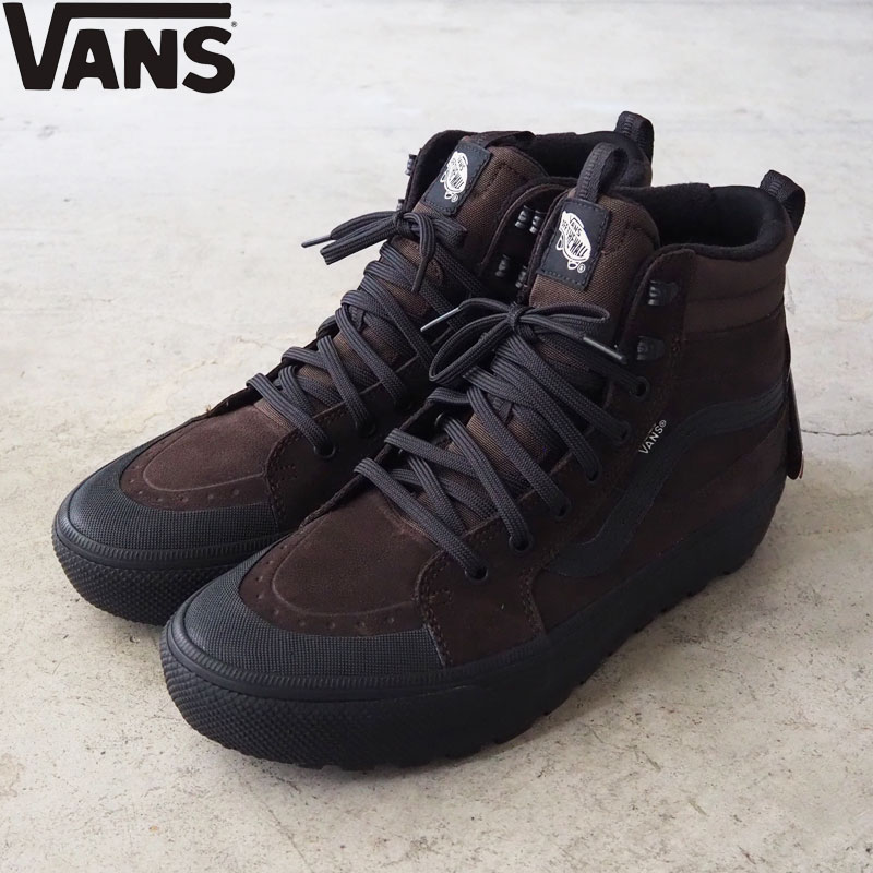 VANS バンズ スニーカー メンズ ヴァンズ Sk8-Hi Waterproof Insulat VN000DAQY49 スケート ハイ ハイカット シューズ 靴 防水 All-Trac ウォータープルーフ ブラウン 茶色