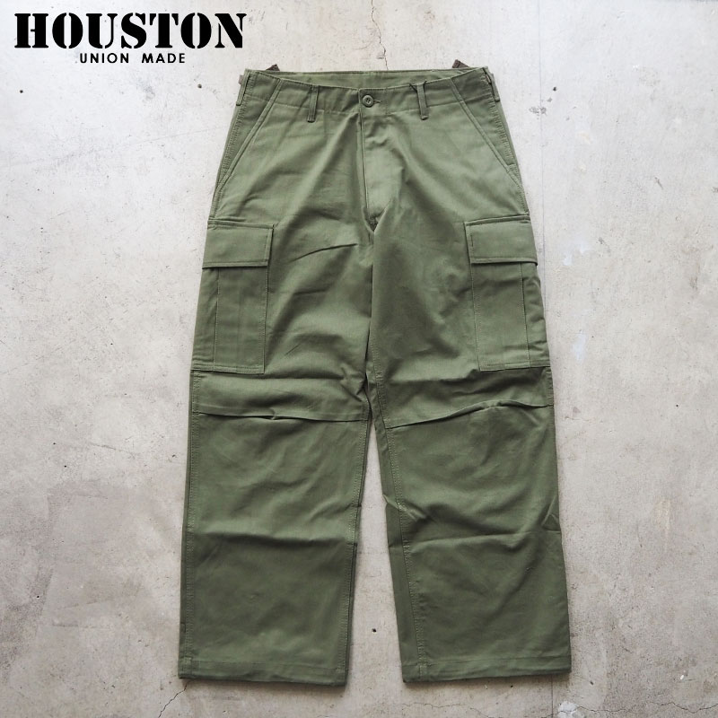 HOUSTON ヒューストン ズボン下 メンズ U.S. COTTON BDU PANTS 10174 OD カーゴパンツ ミリタリー ミリタリーズボン下 積貨委託貨物 ツイル 軍モノ アメカジ 細工物 オリーブ