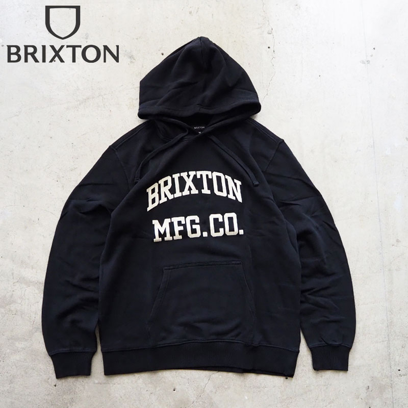 BRIXTON ブリクストン パーカー VARSITY プルオーバー スウェット フーディー 22644 メンズ 裏毛 プリント スエット 黒 ブラック グレー ストリート アメカジ