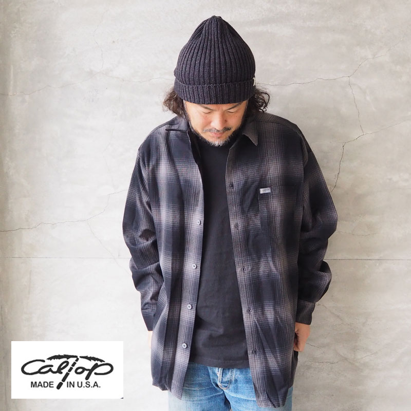 CALTOP キャルトップ シャツ OMBRE CHECK L/S SHIRTS ART-2000 メンズ チェック ワーク オンブレー チェックシャツ 長袖 長袖シャツ ワークシャツ ツイル アメカジ チェック柄 おしゃれ ストリート
