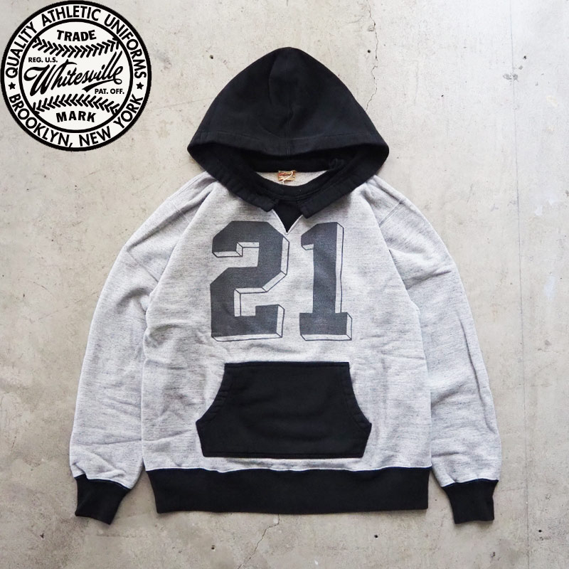 Whitesville ホワイツビル パーカー スウェット ATTACHED HOOD PARKA 21 WV69395 メンズ プルオーバー フーディー パーカ 後付けパーカー ナンバリング アメカジ ブラック グレー 東洋 東洋エンタープライズ 18,722円