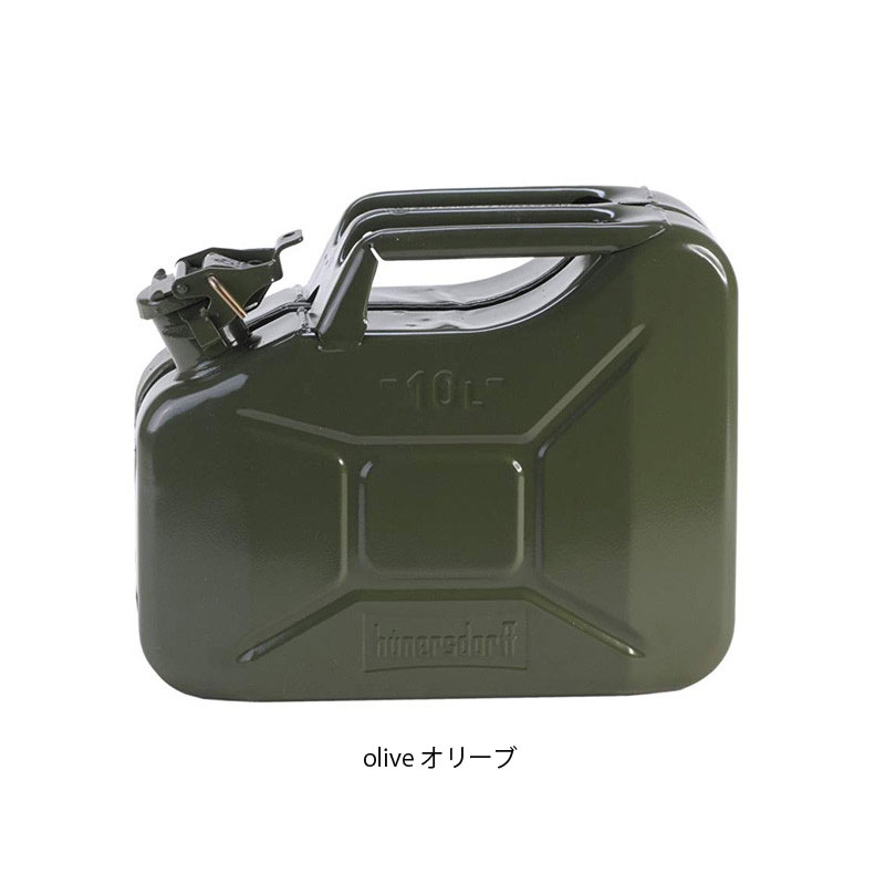 Hunersdorff ヒューナースドルフ 灯油タンク Metal Kanister 10l H10l 燃料 タンク メタル ウォーター タンク 10l 灯油 タンク キャニスター キャンプ キャンパー アウトドア おしゃれ ミリタリー ドイツ製 ポリタンク Salon Raquet De