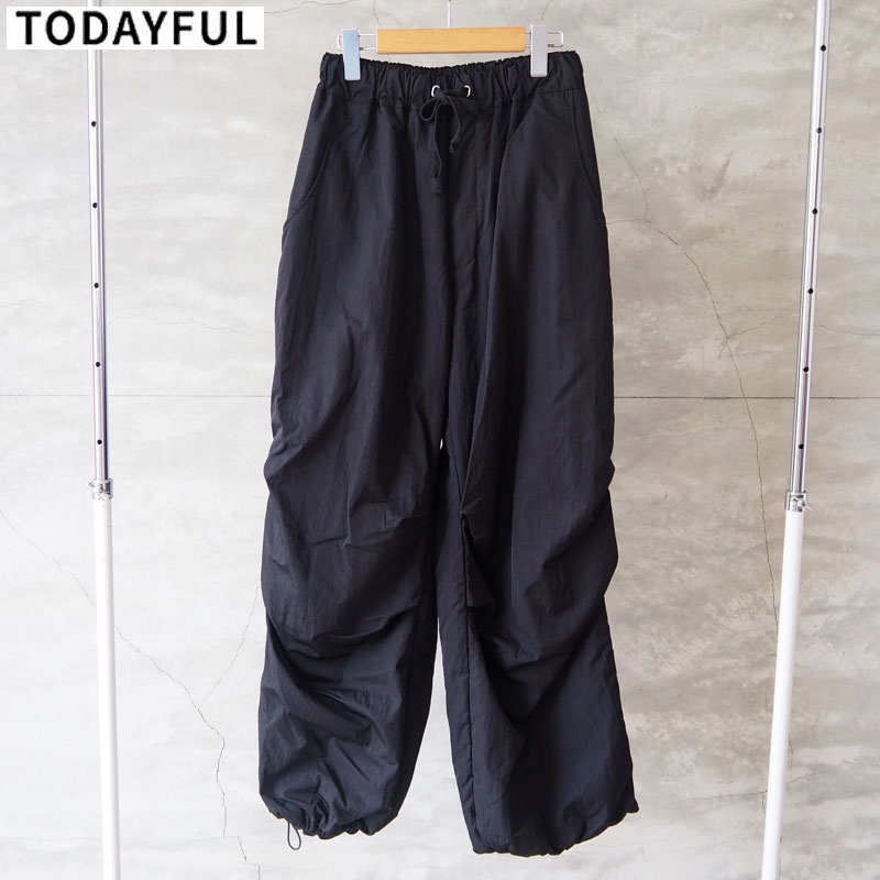 TODAYFUL トゥデイフル ズボン下 レディース Warm Drawstring Pants 12320729 イージーパンツ 中綿入り口・入口 中綿ズボン下 自然的 分かりやすい 心地好い 今めかしい 黒