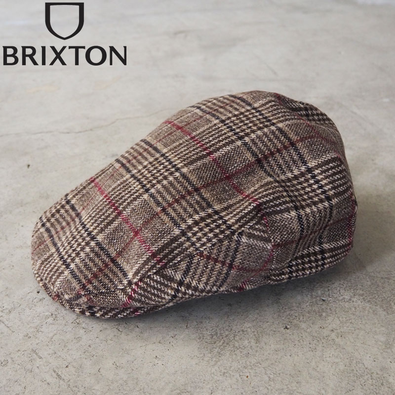 BRIXTON ブリクストン ハンチング 20周年記念モデル 20TH ANNIVERSARY HOOLIGAN SNAP 11717 メンズ 帽子 ぼうし ハンチング帽 キャップ ハット チェック ベレー帽 ストリート アメカジ バイカー ブラウン