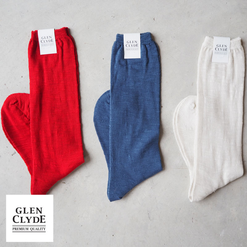 楽天市場 メール便可 Glen Clyde グレン クライド ソックス レディースgcw Slaby ソックス Slaby靴下 レッグウェアー くつ下 シンプル カジュアル 大人 ロング 薄手 ベーシック きれい目 ホワイト ブルー レッド 日本製 Headfootmixism