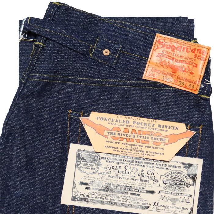 SUGAR CANE シュガーケーン ジーンズ SC49005 ノンウォッシュ 1942モデル 14.25oz Super"Denim"Collectibles 日本製 リジットデニム｜HEADLOCK